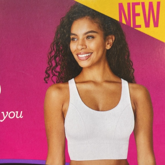 Maidenform L wireless feel good seamless white crop top or bralette pure comfort - Picture 1 of 12